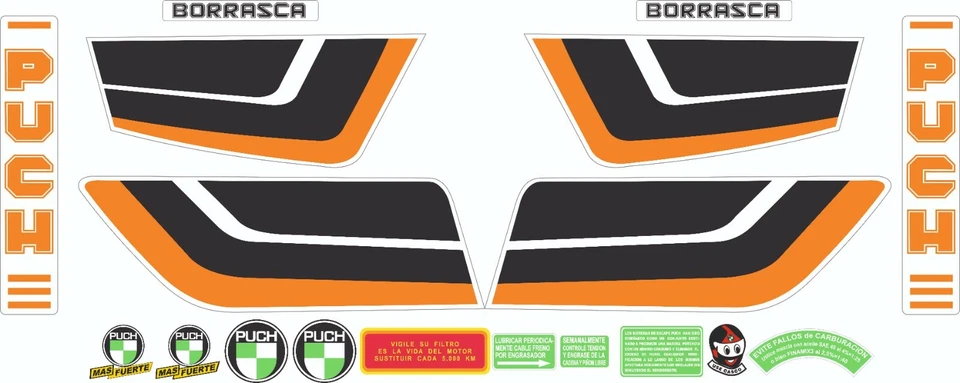 STAR SAM® KIT ADESIVI PUCH BORRASCA 3 ADESIVI MOTO CLASSICI ADESIVI - Immagine 1 di 1