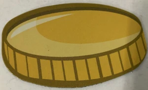 Small Gold Coin Plastic Yellow Magnet - Picture 1 of 5