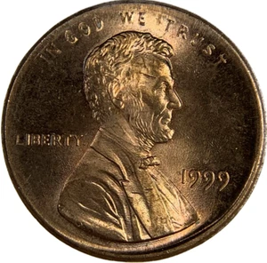1999 P - Lincoln Cent 1c - Broadstruck - Mint Error - BU - Picture 1 of 2