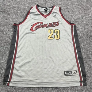 Cleveland Cavaliers Jersey Mens 3XL Gray LeBron James 23 NBA Basketball Adidas - Picture 1 of 14