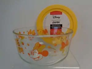 Pyrex Disney Minnie Mouse 4-Cup Storage Bowl with Yellow Cover Live It Up! New - Picture 1 of 4