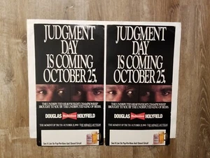 2 Rare 1990 Buster Douglas Evander Holyfield Boxing Cardboard Standup - Picture 1 of 2