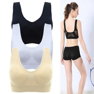 Padded Sports Bra High Impact Seamless Bra Active Wear Workout Yoga Exercise - Picture 1 of 19