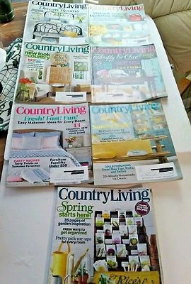Lot 7 Country Living Back Issues ~ 5 issues 2013, 2 issues 2014 Foto 1 de 4