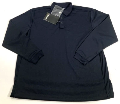 NWT XL REG BLAUER MENS LONG SLEEVE PERFORMANCE POLO SHIRT 8144 DARK NAVY XL - Image 1 of 2