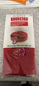 Simply Tidy Christmas Wreath & Garland Storage Bag 30" x 8" Heavy Duty- Zippered - Picture 1 of 1