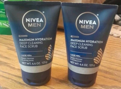 (2) NIVEA Men Maximum Hydration Deep Cleaning Face Scrub + Aloe Vera 4.4 Oz. - Image 1 of 4