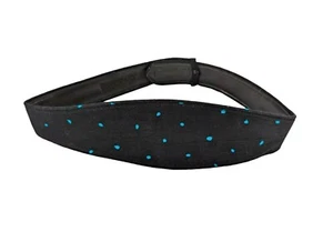 Women's Vintage 80s 90s Black Fabric W/ Polka Dots Adjustable Dress Belt Sz S - Picture 1 of 7