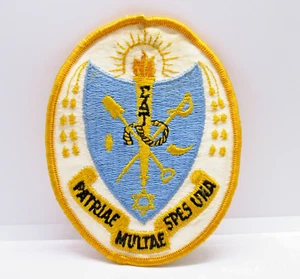 Parche antorcha emblema hermandad vida griega vintage Sigma Delta Tau coser - Imagen 1 de 6