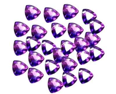 天然认证 200 克拉紫色坦桑石万亿切割散装宝石 18-22 件 — 第 1/4 张图片