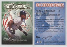 2003 Topps Series 2 Record Breakers Rickey Henderson #RB-RH HOF