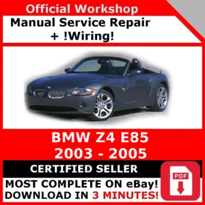 FACTORY WORKSHOP SERVICE REPAIR MANUAL BMW Z4 E85 2003 - 2005 - Picture 1 of 1