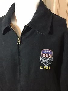 BCS Natl Championship 2008 LSU Louisiana State Univ Cutter Buck L Jacket Black - Picture 1 of 11