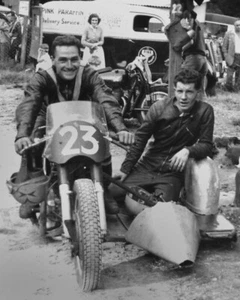 NorBsa sidecar racer 1958 de Chris Vincent Norton Manx BSA A10 foto - Imagen 1 de 1