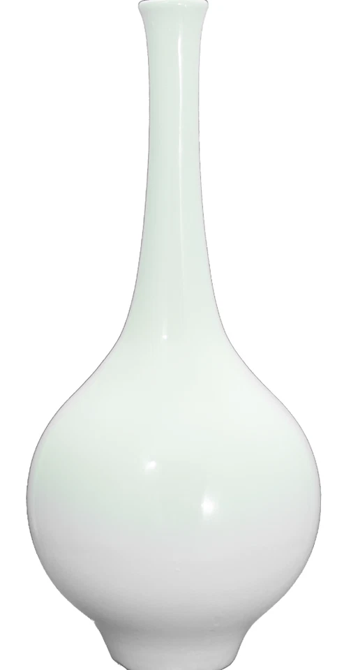 Jarrón de cerámica Hydria de 20 pulgadas urna de ánfora diseño moderno contemporáneo porcelana blanca Foto 1 de 4