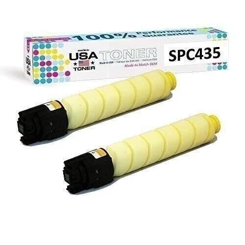 Combatible toner for Ricoh SP C435dn, SP C435, 821244 (Yellow, 2pk) - Image 1 of 1