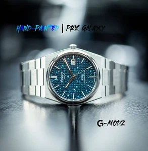 Orologio personalizzato Tissot PRX Powermatic 80 dipinto a mano | mod Galaxy | unico - Foto 1 di 3