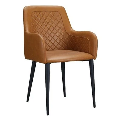 Sillas Moe's Home Collection Cantata 19,3" imitación cuero en marrón (juego de 2) Foto 1 de 4