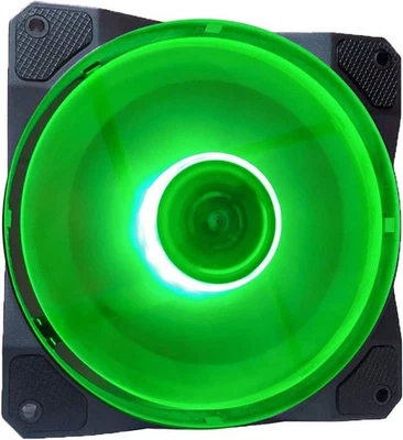 APEVIA Cosmos 120mm Green LED Ultra Silent Case Fan 16 LEDs Anti-Vibration Pads - Image 1 of 3