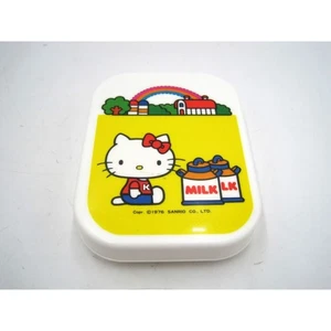 Sanrio Hello Kitty Vintage 1976 "MILK" Plastic Lunch Container JAPAN - Picture 1 of 2