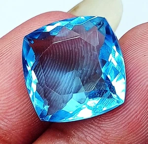 Aquamarin 10,75 ct Kissenform lose Edelsteine zertifiziert - Bild 1 von 7