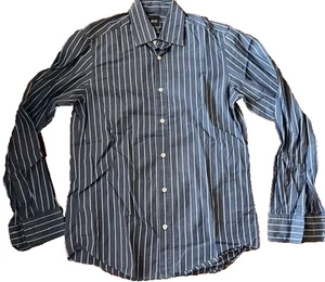 Boss Button Down Hemd Herren Small dunkelblau gestreift - Bild 1 von 11