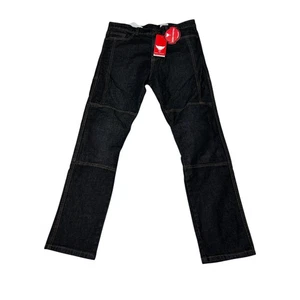 Neu mit Etikett Rider Protec Biker Wear schwarze Hose Jeans Herren Taille 34 kurzes Bein mit Weg - Bild 1 von 15
