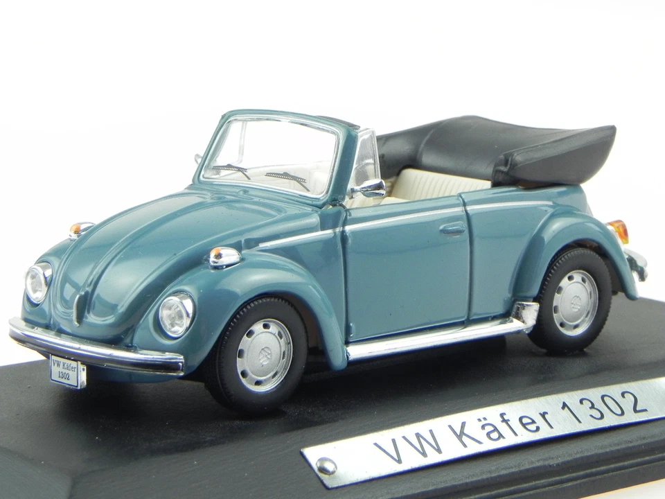 VW Beetle Käfer 1302 Convertible azul claro diecast modelcar Atlas 1:43 Foto 1 de 4