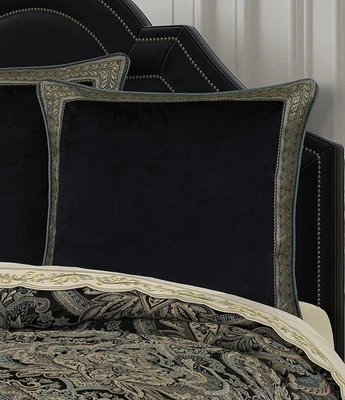 Nuevo J. "Queen New York Cascade Glacier terciopelo negro Euro Sham 26""" Foto 1 de 4