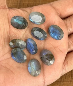 Natural Labradorite Oval Faceted Gemstone 3x5mm–20x30mm Loose Natural AAA - Picture 1 of 4