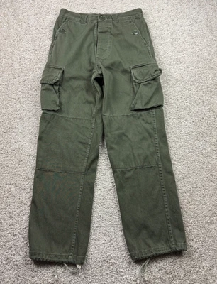 Vintage Military Pants Men's Small 27x26 Green OG-107 Fatigue Cargo Trouser - Image 1 of 4