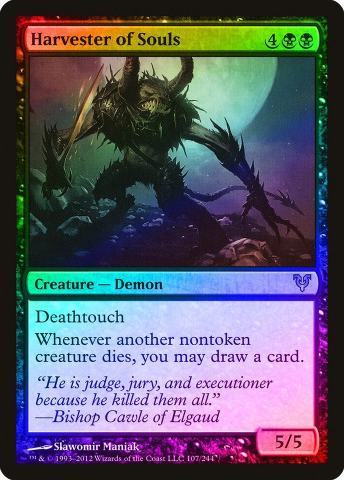 Harvester of Souls FOIL Avacyn Restored HEAVILY PLD Black Rare MTG CARD ABUGames - Image 1 of 1