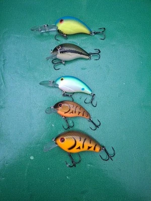(4) Crankbaits Pre-Pradco Bandit serie 100 (1 ?) Señuelos de pesca, ¡bonitos! Foto 1 de 4