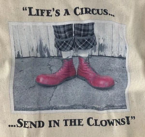 Vintage - Priscilla Mooseburger Clown Camp Clown Schuhe Souvenir Tasche - B1 - Bild 1 von 5