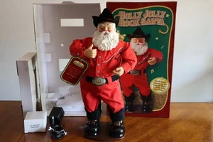 Vtg Holly Jolly Rock Santa 10” Singing Hip-Swingin' 1999 Alan Jackson w/Video - Picture 1 of 23