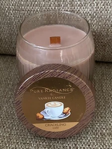 YANKEE CANDLE ~ PURE RADIANCE ~ CRACKLING CAFE ~ 10 OZ ~ BRAND NEW - Picture 1 of 4
