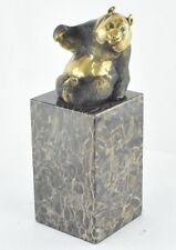 Signed Bronze Art Deco Style Art Nouveau Style Wildlife Panda Sculpture Statue