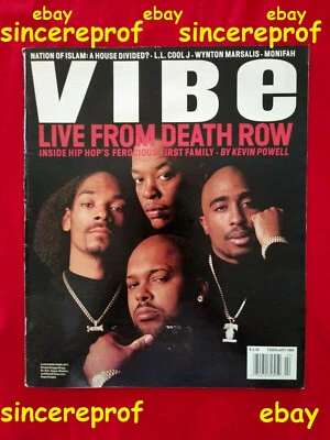 Vibe Magazine 2-1996 Tupac East vs West Pac 2Pac Suge Knight Snoop Dogg Biggie - Image 1 of 4