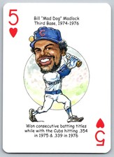 2015 Hero Decks Chicago Cubs Baseball Heroes Playing Cards #NNO Bill Madlock NM+