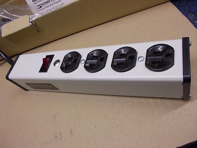 20 Amp 4 Outlet Power Strip with 15' 12AWG cable, Wiremold ULB420-15, New - Image 1 of 4