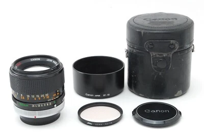 O Lens 【EXC+5 w/Hood,Case】Canon FD 100mm F2.8 S.S.C. SSC MF Lens from JAPAN  K24 - Image 1 of 4