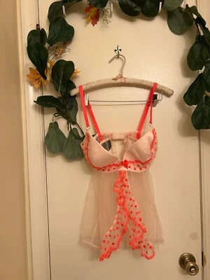 Victoria’s Secret Babydoll de encaje satinado con volantes de una pieza para mujer talla 36D Foto 1 de 4