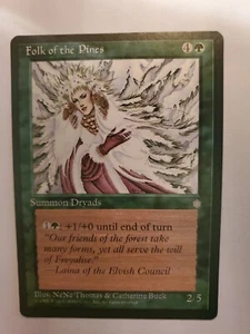 MTG Magic The Gathering Card Folk of the PinesSummon Dryads Green Ice Age 1995 - Picture 1 of 2