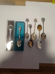 SET OF 7 VINTAGE ORNATE PATTERN TEASPOONS - Picture 1 of 6
