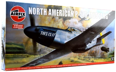 Avión modelo Airfix vintage norteamericano P-51D Mustang escala 1:24 A14001V Foto 1 de 4