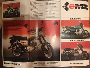 Flyer DDR Motorrad ETZ 250/125/150 In Polnischer Sprache - Bild 1 von 2