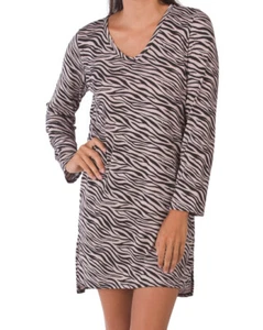 NWT Vince Camuto Livi Zebra Night Shirt With Side Slits LRG - Picture 1 of 2
