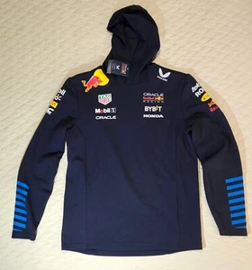 NEW Oracle Red Bull Racing F1 Mens Team Pullover Hoodie Navy Size L Castore NWT - Picture 1 of 8