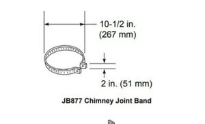 Majestic SL300 Series Chimney Pipe - JB877 Joint Band (Package of 3) - Bild 1 von 1