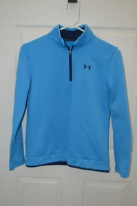 Boys UNDER ARMOUR Royal Blue Loose 1/4 Zip Pullover Size YLG - Picture 1 of 3